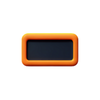 rectangle bouton 3d élément png