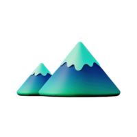 montagna 3d illustrazione png