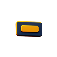 rectangle Button 3d element png