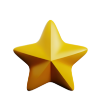 3d flotante elemento estrella icono png