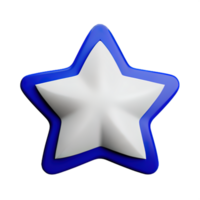 3d flotante elemento estrella icono png