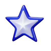 3d flotante elemento estrella icono png