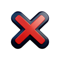 3d icon cross mark png