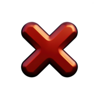 3d icon cross mark png