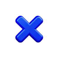 3d icon cross mark png