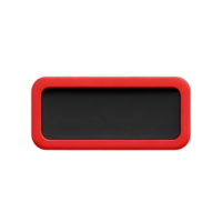 rectangle Button 3d element png