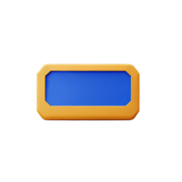 rectangle bouton 3d élément png