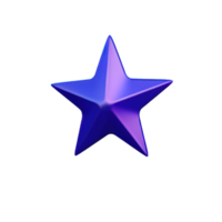 3d flotante elemento estrella icono png