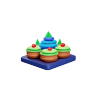 Cake 3D element png