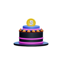 Cake 3D element png