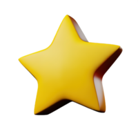 3D Floating Element Star Icon png