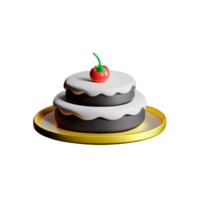 pastel 3d elemento png