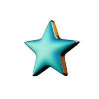 3d galleggiante elemento stella icona png