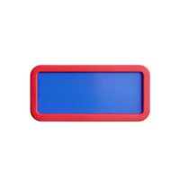 rectangle Button 3d element png
