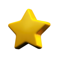 3D Floating Element Star Icon png