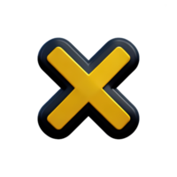 3d icon cross mark png