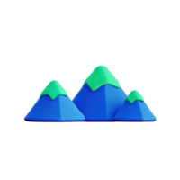 montagna 3d illustrazione png