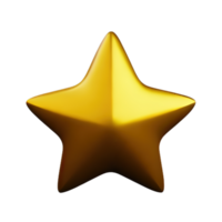 3d flotante elemento estrella icono png