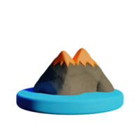 montaña 3d ilustración png