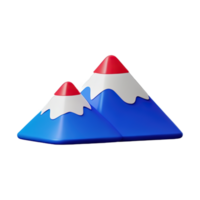 montaña 3d ilustración png