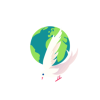 paloma volador y mundo paz png
