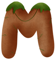 rochoso montanha m alfabeto capital carta png