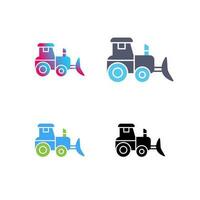 Industrial Tractor Vector Icon