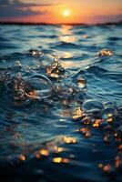 Blurred out of focus total blur photo of a stunning interpretation ocean waves.