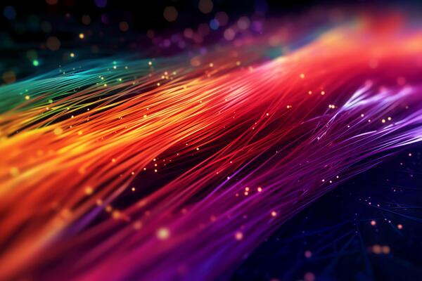 Network connection fiber optic, Abstract futuristic network lines background.