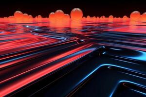 abstract modern space, future virtual metauniverse, starry sky. photo