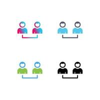 icono de vector de usuarios conectados