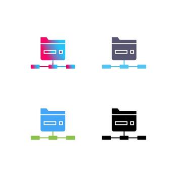 Network Folder Vector Icon