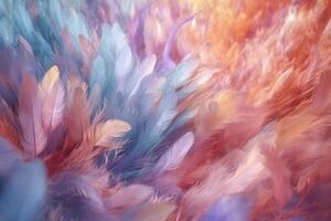 the spray flew high and the feathers floated. photo