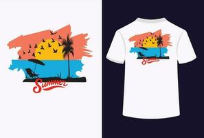 Summer Typography T-Shirt Design vector