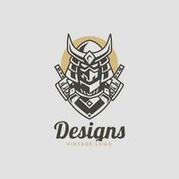 Assassin logo design, character logo template. vector