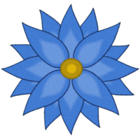 blue flower design png