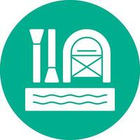 Rafting Vector Icon Design