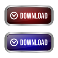 Download Button Flat With 3D Realistic Shiny Button For Mobile Apps And Website, Download Arrow Icon For Progess Graphic Elements Reflection png