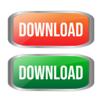 Scarica pulsante piatto con 3d realistico brillante pulsante per mobile applicazioni e sito web, Scarica freccia icona per progredire grafico elementi riflessione png