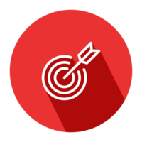 3D Realistic Bullseye Target Icon, Arrow Dart Targeting Symbol, Archery Target Icon, Dart Targeting Market Logo For Success, Winning, Destination, Success Strategy Design Elements png