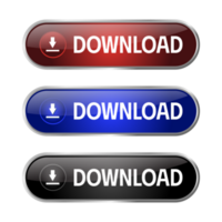 Download Button Flat With 3D Realistic Shiny Button For Mobile Apps And Website, Download Arrow Icon For Progess Graphic Elements Reflection png