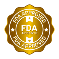 fda approuvé étiqueter, timbre, badge, joint, autocollant, étiqueter, nourriture et drogue administration badge, 3d réaliste brillant et brillant badge pour cbd étiquette conception éléments png