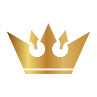 Golden King And Queen Crown Icon, Royals Princes Crown Symbol, Design Elements, Wealth and Expensive Sign png