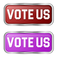 Vote Button Icon, Glossy 3D Realistic Vote Now Button, Voting Badge, Badge, Label, Voting Yes, Push Button, Isolated png