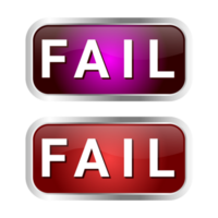 Mission Failed Rubber Stamp, Failed Icon, Failed Business, 3D Realistic Shiny And Glossy Badge Design For Your Business png