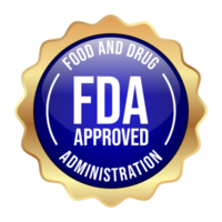 glossy fda approved label, stamp, badge, seal, sticker, tag, vector, food and drug administration badge, 3d realistic badge for cbd label design elements png