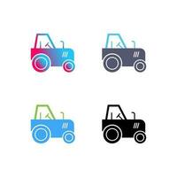 icono de vector de tractor