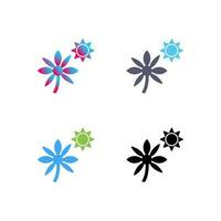 Flower in sunlight Vector Icon