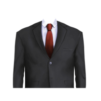 negro traje con rojo Corbata png