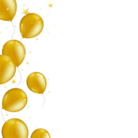 Golden Balloon Greeting Card png
